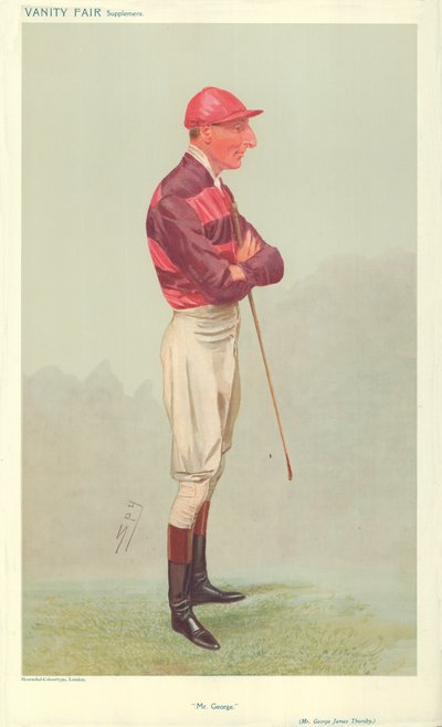 Mr George James Thursby, Mr George, 28 de agosto de 1907, caricatura de Vanity Fair de Leslie Matthew Ward